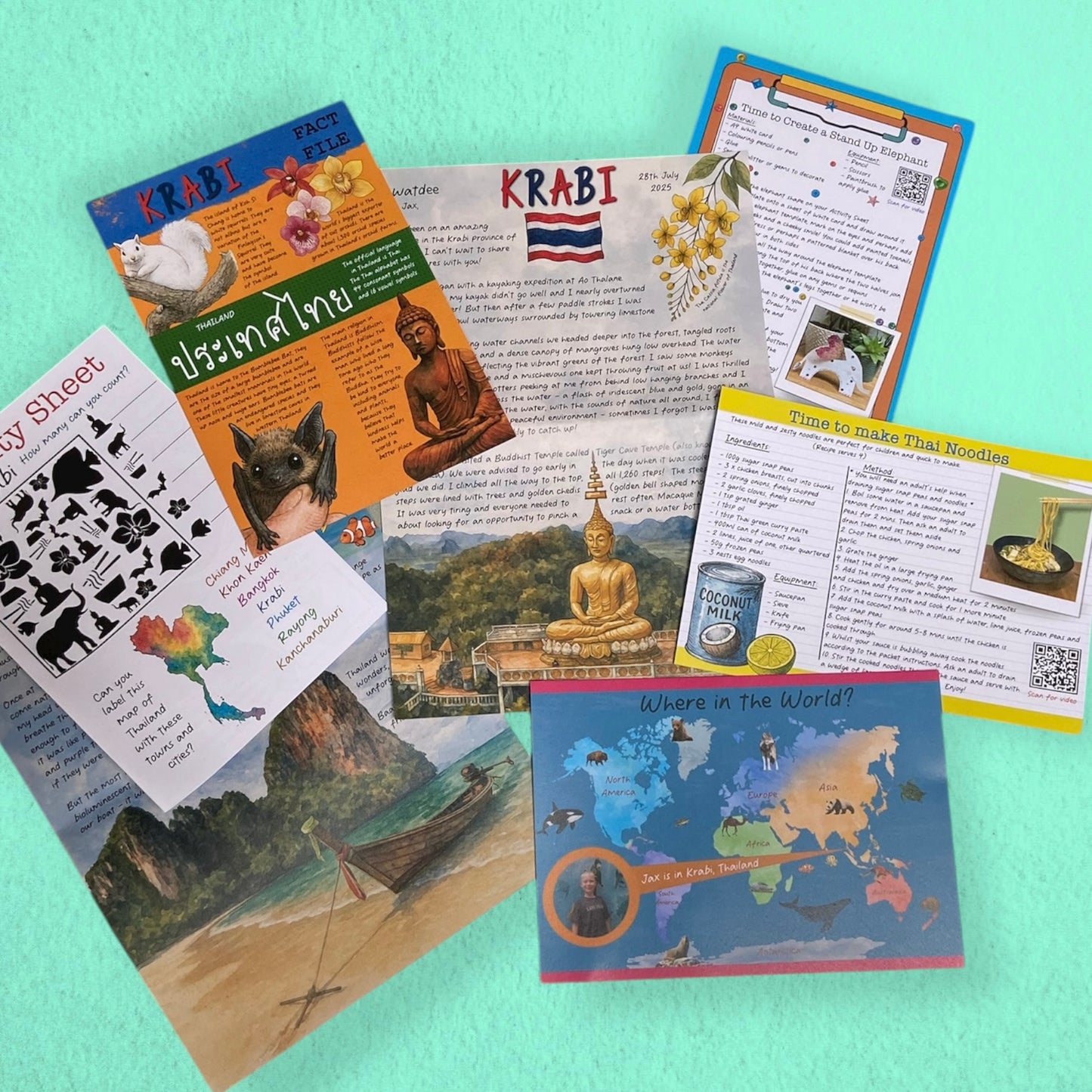 Krabi, Thailand PDF letter Digital Download August 2025