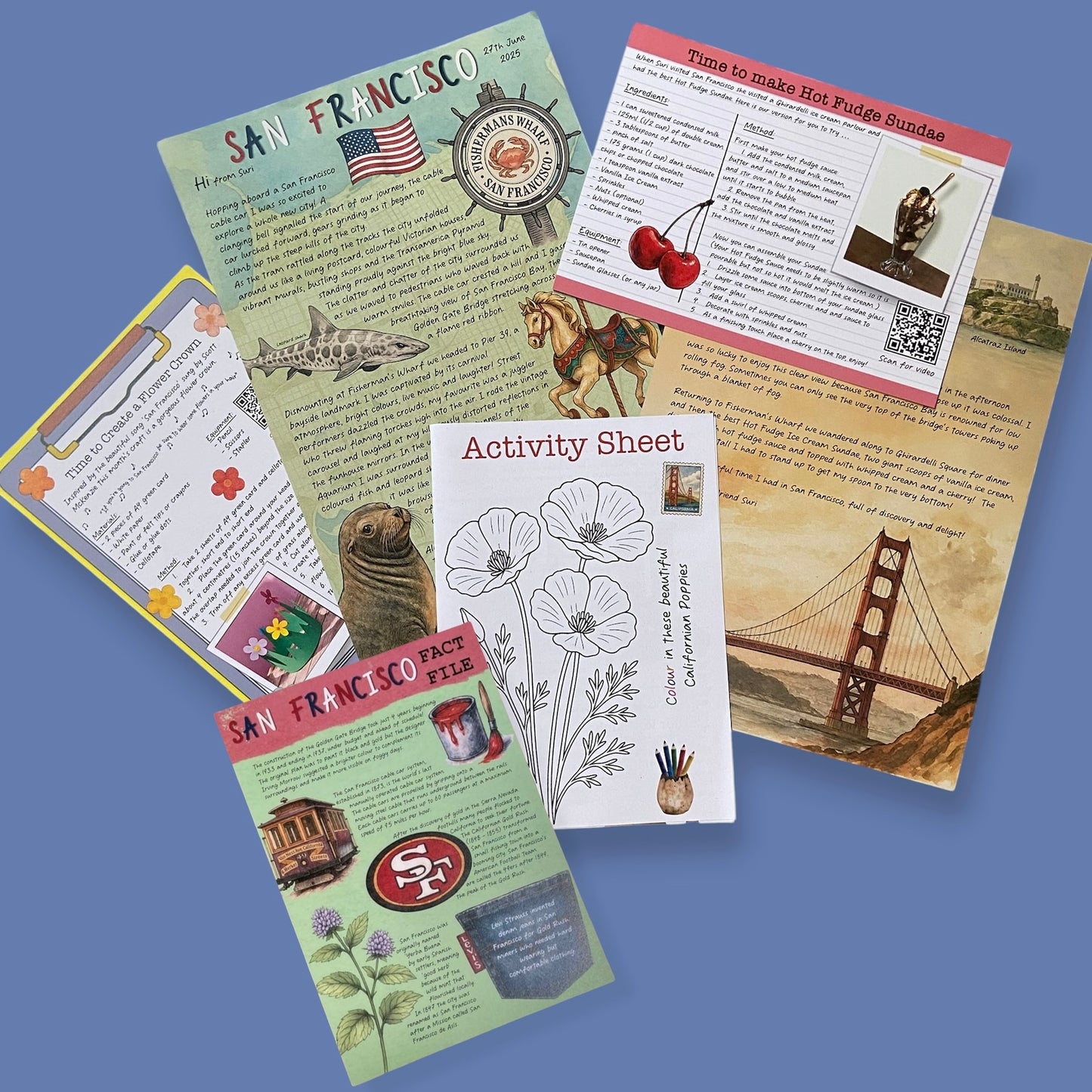 San Francisco, USA PDF letter Digital Download July 2025