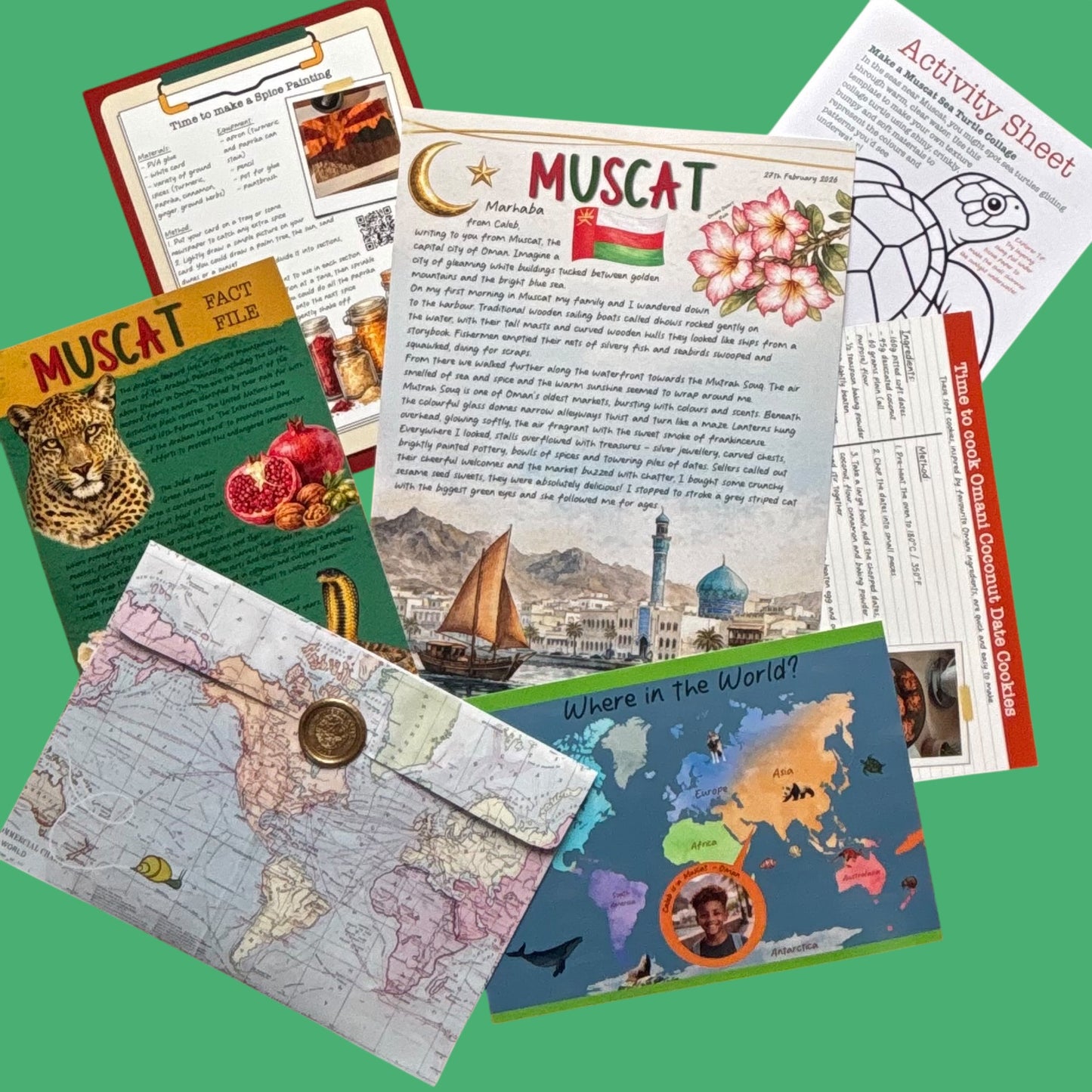 Muscat, Oman PDF letter Digital Download March 2026